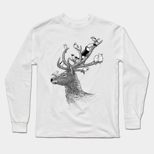 Hipster deer Long Sleeve T-Shirt